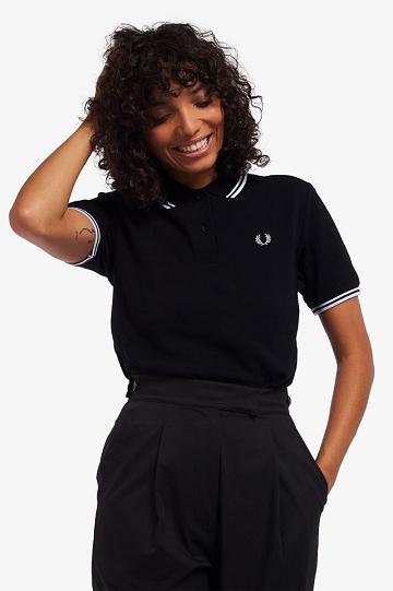 Dámské Polo Triko Fred Perry G3600 Černé | CZ 1089LISH